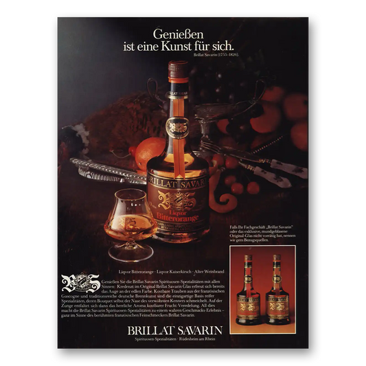 1981 Brillat Savarin German Vintage Magazine Print Ad