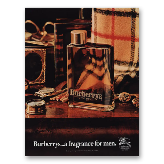 1981 Burberry Fragrance for Men Vintage Magazine Print Ad