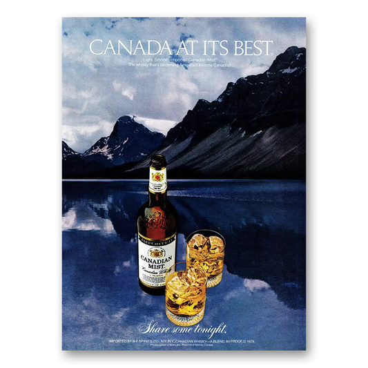 1981 Canadian Mist Canada At Its Best Vintage Magazine Print Ad