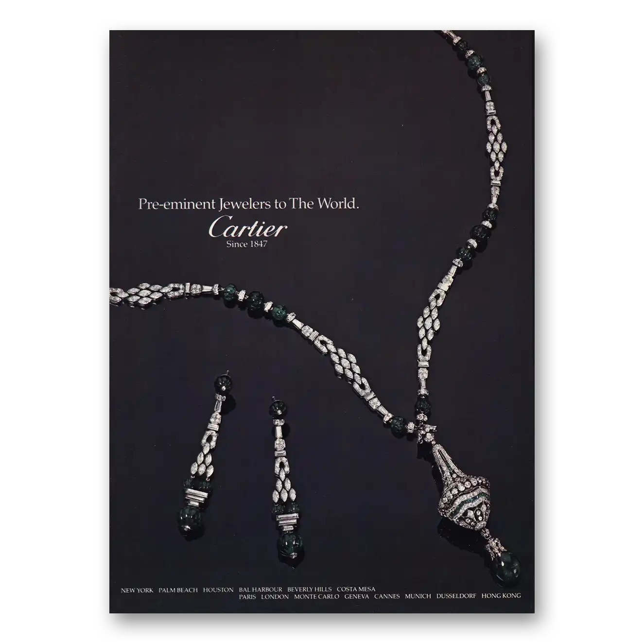 1981 Cartier Pre-eminent Jewelers to the World Vintage Magazine Print Ad