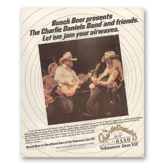 1981 Charlie Daniels Band Promo Let em Jam Your Airwaves Vintage Magazine Print Ad