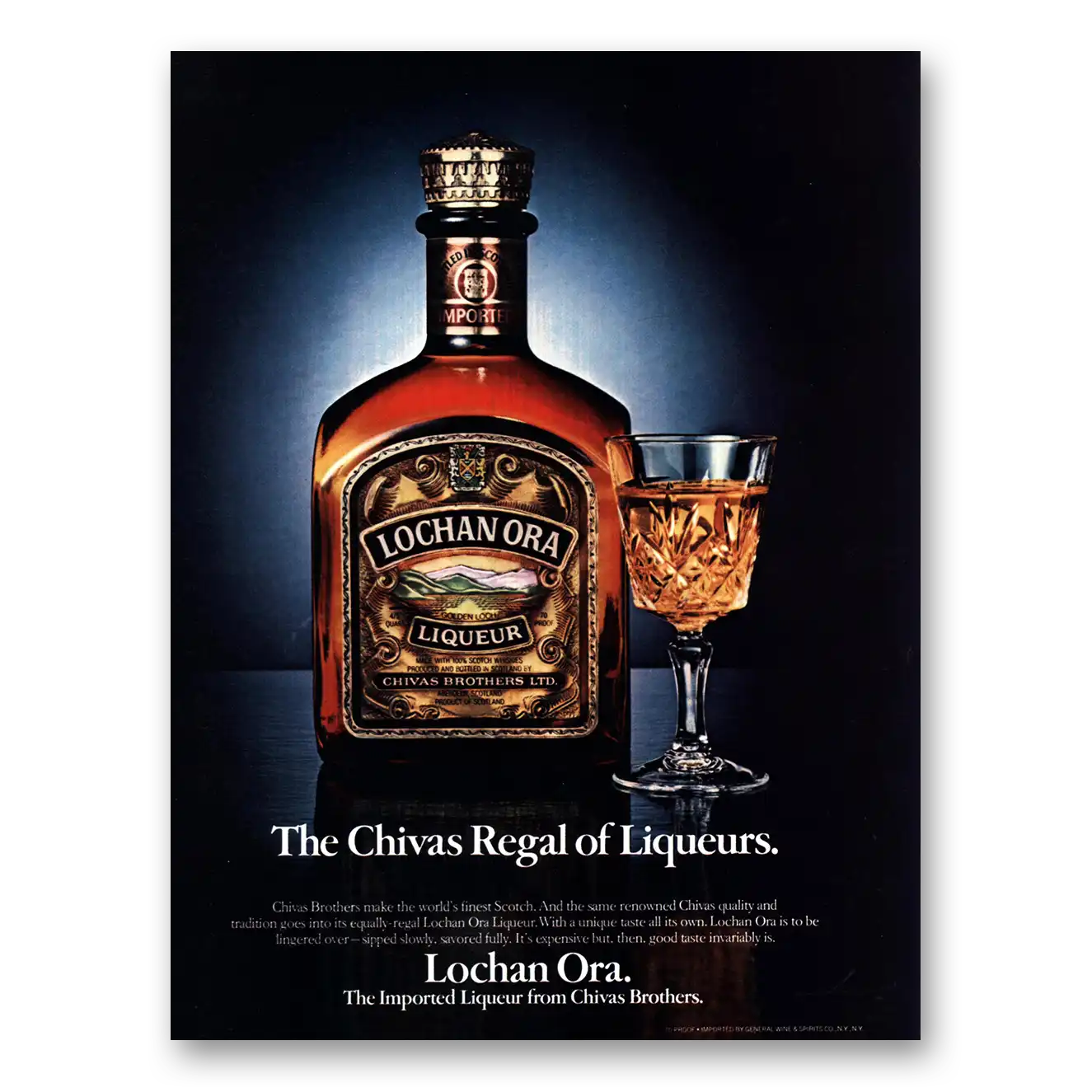 1981 Lochan Ora Liqueur Chivas Regal of Liqueurs Vintage Magazine Print Ad