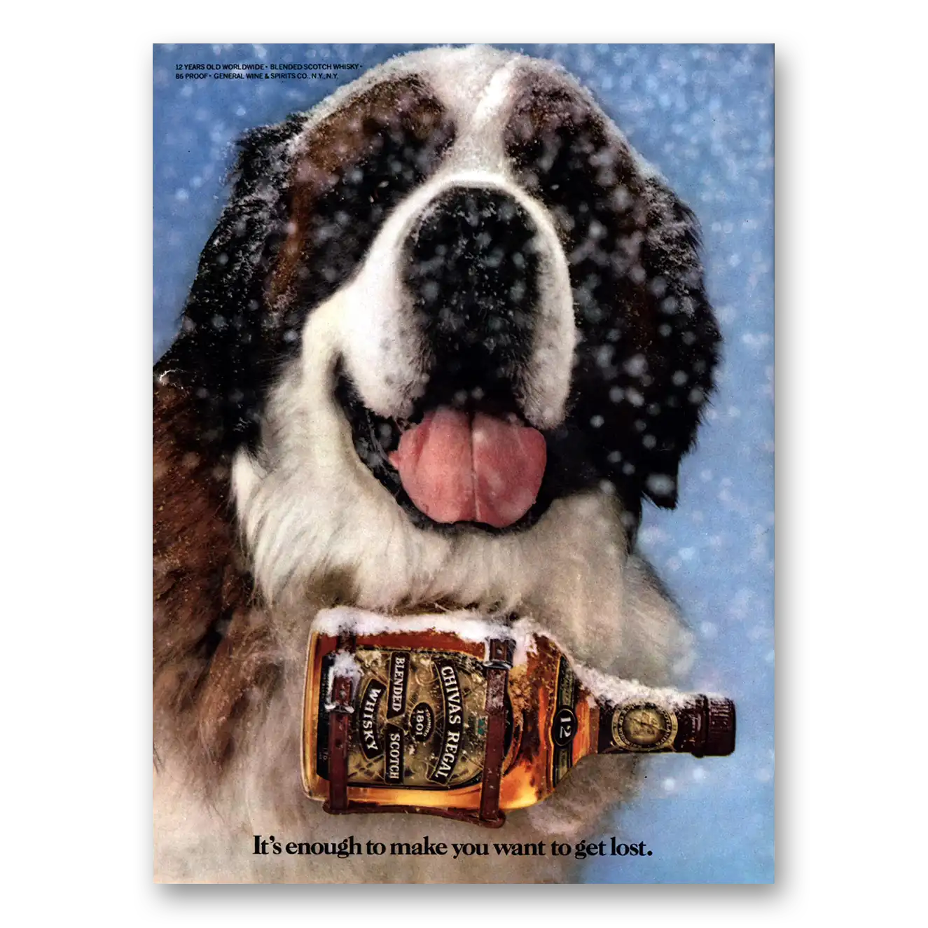 1981 Chivas Regal Enough To Make You Want to Get Lost Vintage Magazine Print Ad