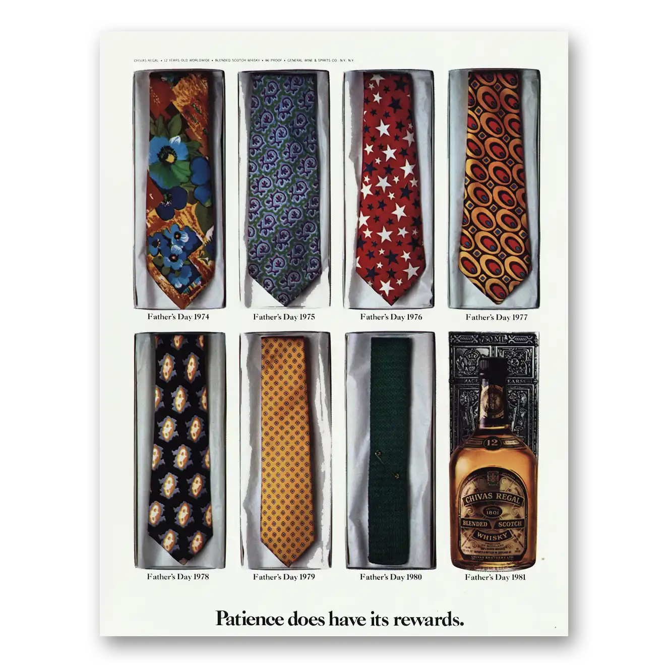 1981 Chivas Regal Patience Does Have Its Rewards Vintage Magazine Print Ad