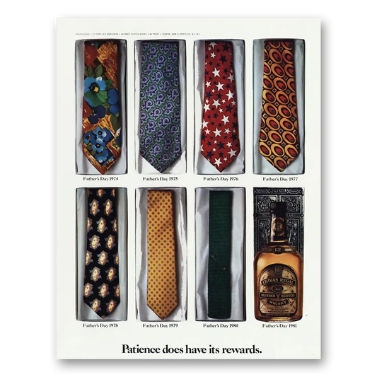 1981 Chivas Regal Patience Does Have Its Rewards Vintage Magazine Print Ad