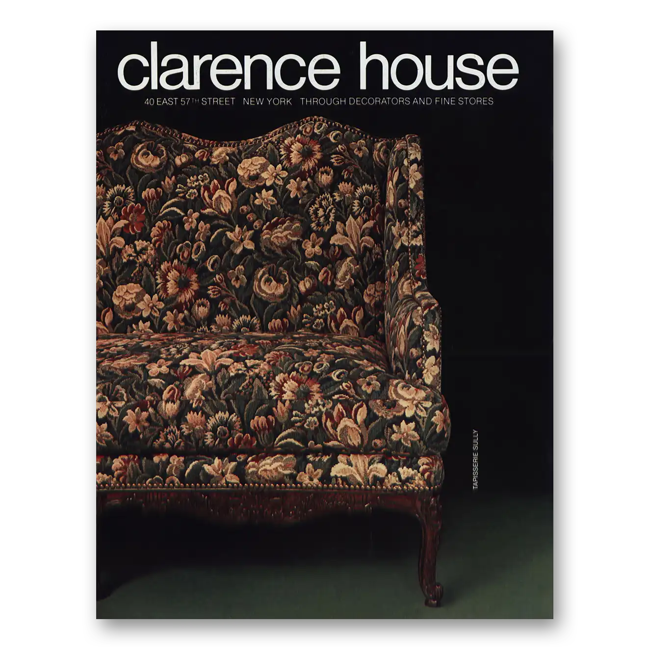 1981 Clarence House Tapisserie Sully Vintage Magazine Print Ad