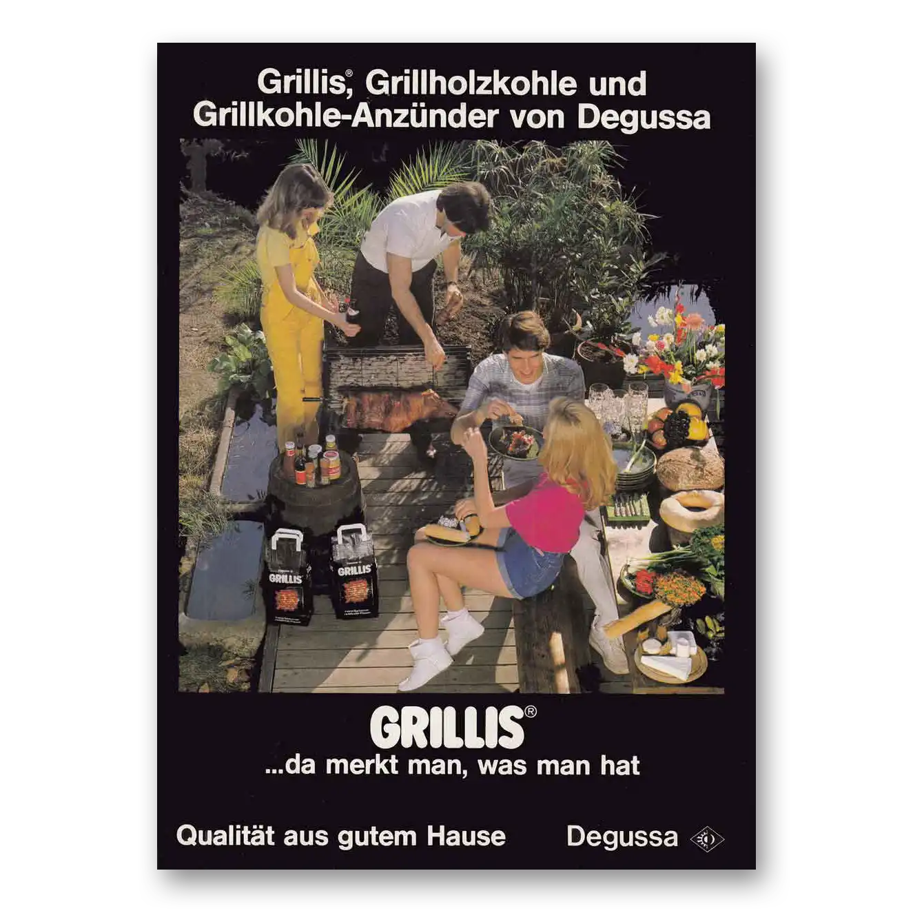 1981 Degussa Grillis Grillis Degussa German Vintage Magazine Print Ad