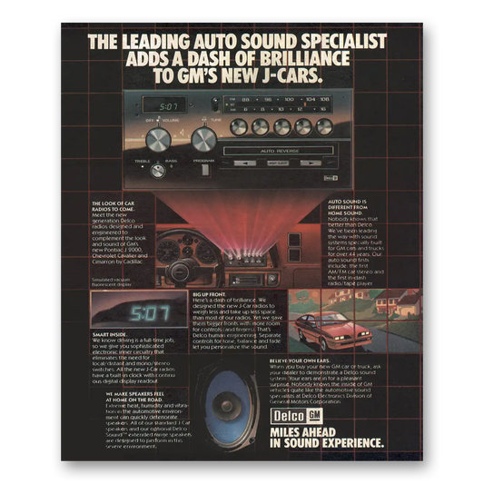 1981 Delco Auto Radio GMs New J Cars Vintage Magazine Print Ad