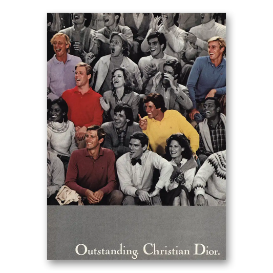 1981 Christian Dior Outstanding Vintage Magazine Print Ad