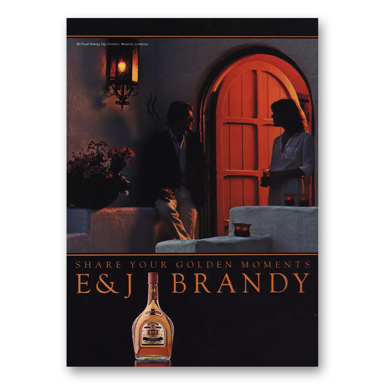 1981 E&J Brandy Golden Moments Door Vintage Magazine Print Ad