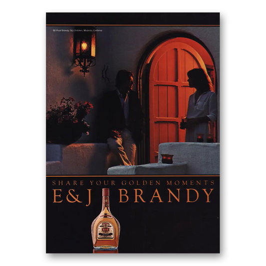 1981 E&J Brandy Golden Moments Door Vintage Magazine Print Ad