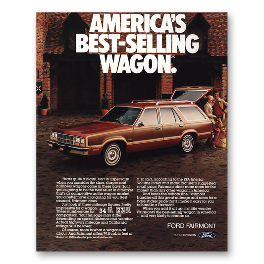 1981 Ford Fairmont Americas Best Selling Wagon Vintage Magazine Print Ad