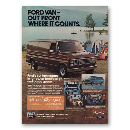 1981 Ford Van Out Front Where It Counts Vintage Magazine Print Ad