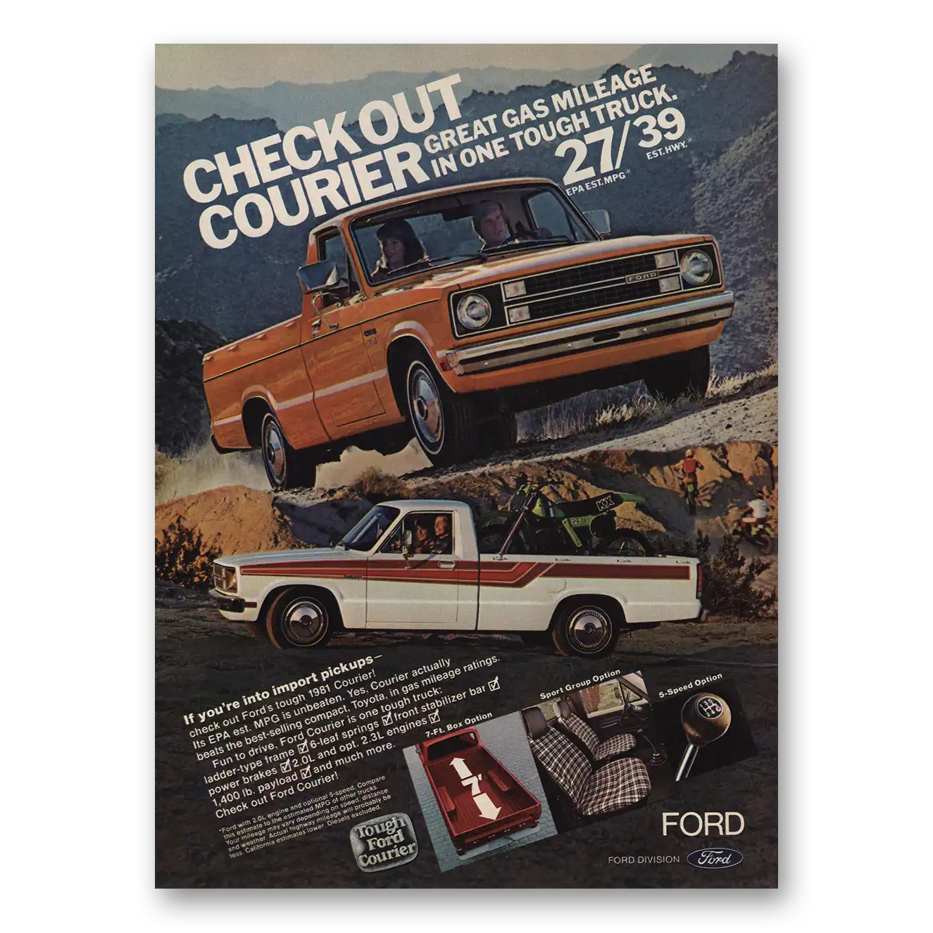 1981 Ford Courier Check Out Courier Vintage Magazine Print Ad