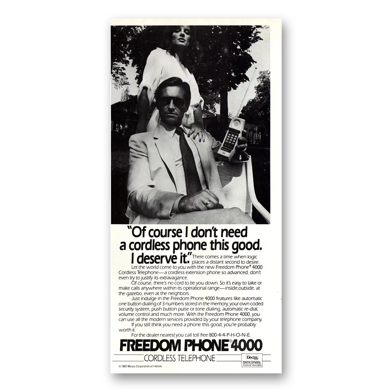 1981 Freedom Phone Cordless Phone This Good Vintage Magazine Print Ad