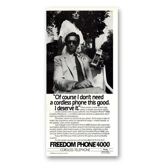 1981 Freedom Phone Cordless Phone This Good Vintage Magazine Print Ad