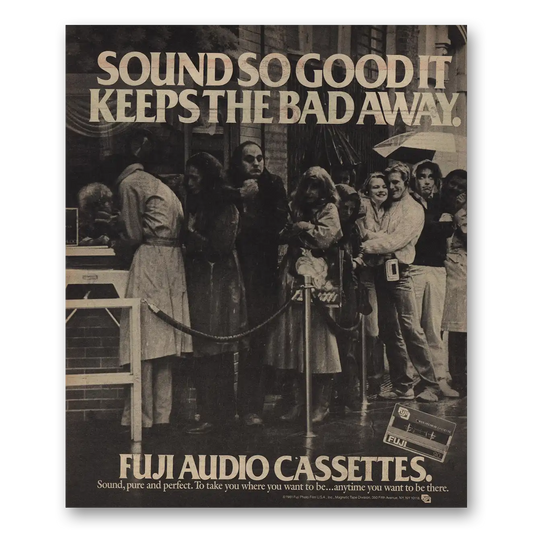 1981 Fuji Audio Cassettes Sounds So Good Vintage Magazine Print Ad