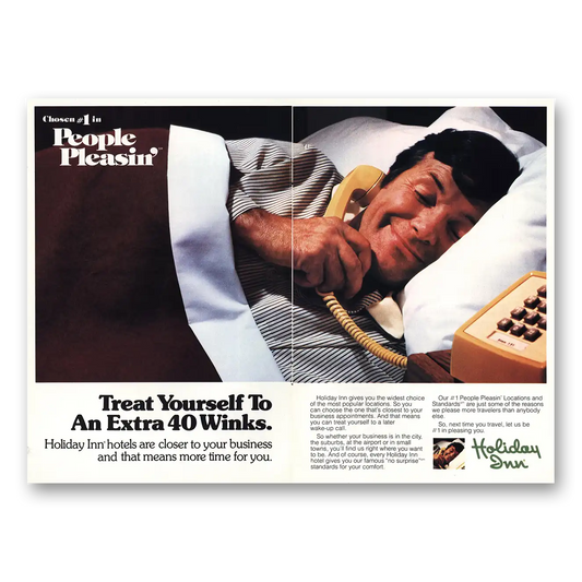 1981 Holiday Inn Treat Yourself Extra 40 Winks Vintage Magazine Print Ad