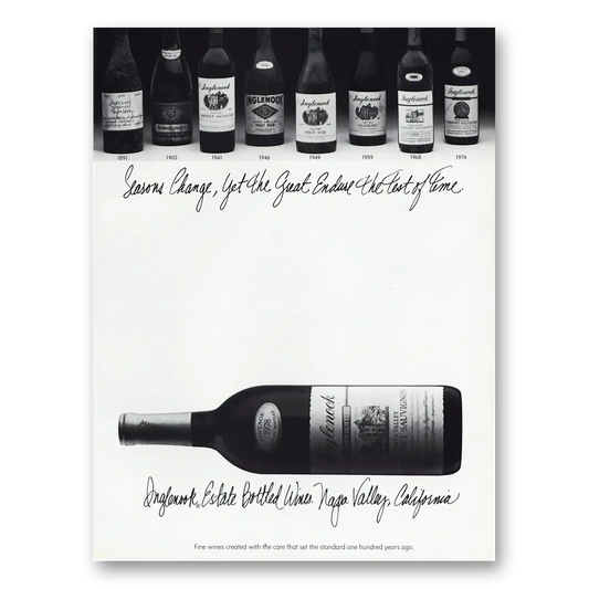 1981 Inglenook Wine Seasons Change Great Endure Vintage Magazine Print Ad