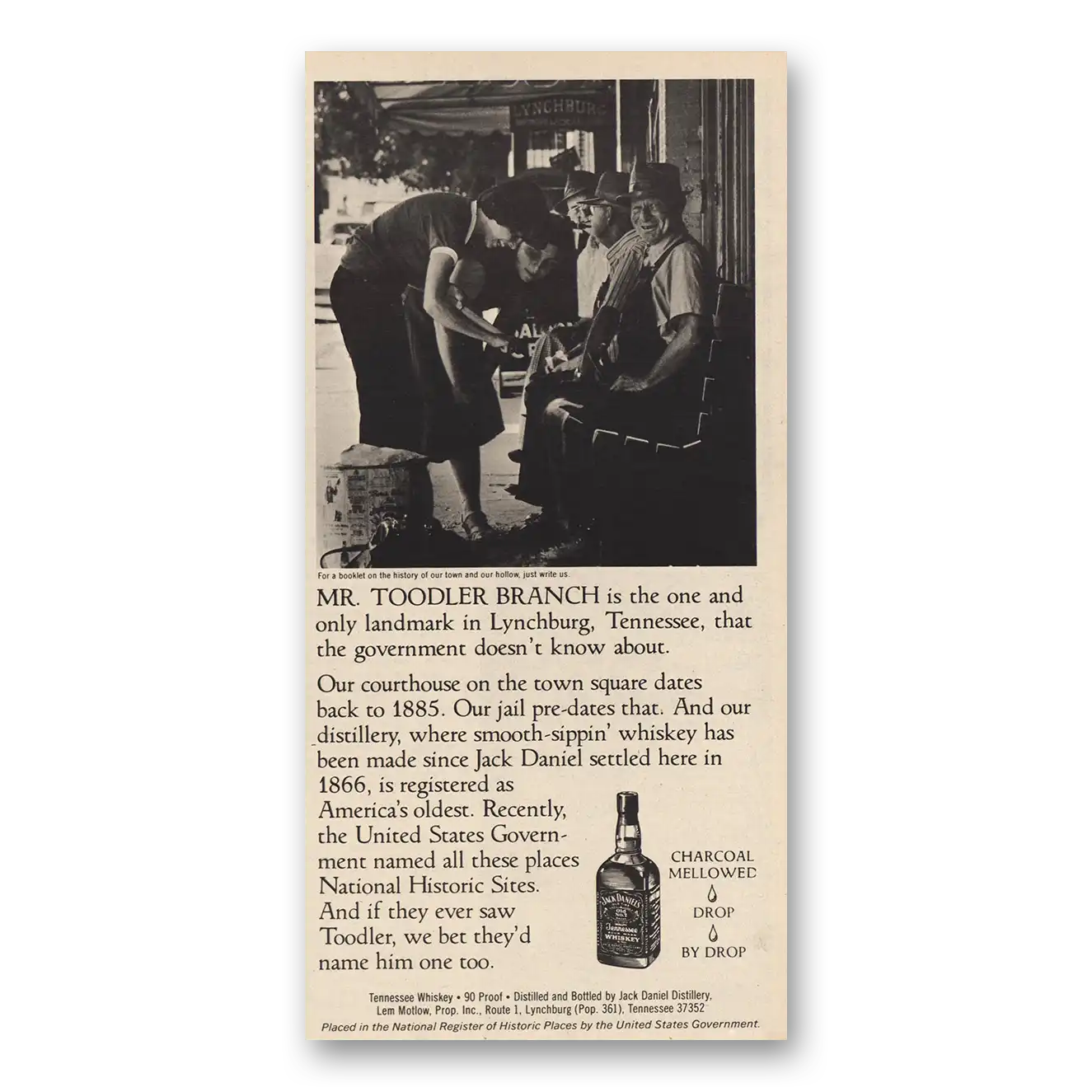 1981 Jack Daniels Mr Toodler Branch Vintage Magazine Print Ad