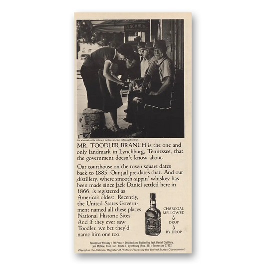 1981 Jack Daniels Mr Toodler Branch Vintage Magazine Print Ad