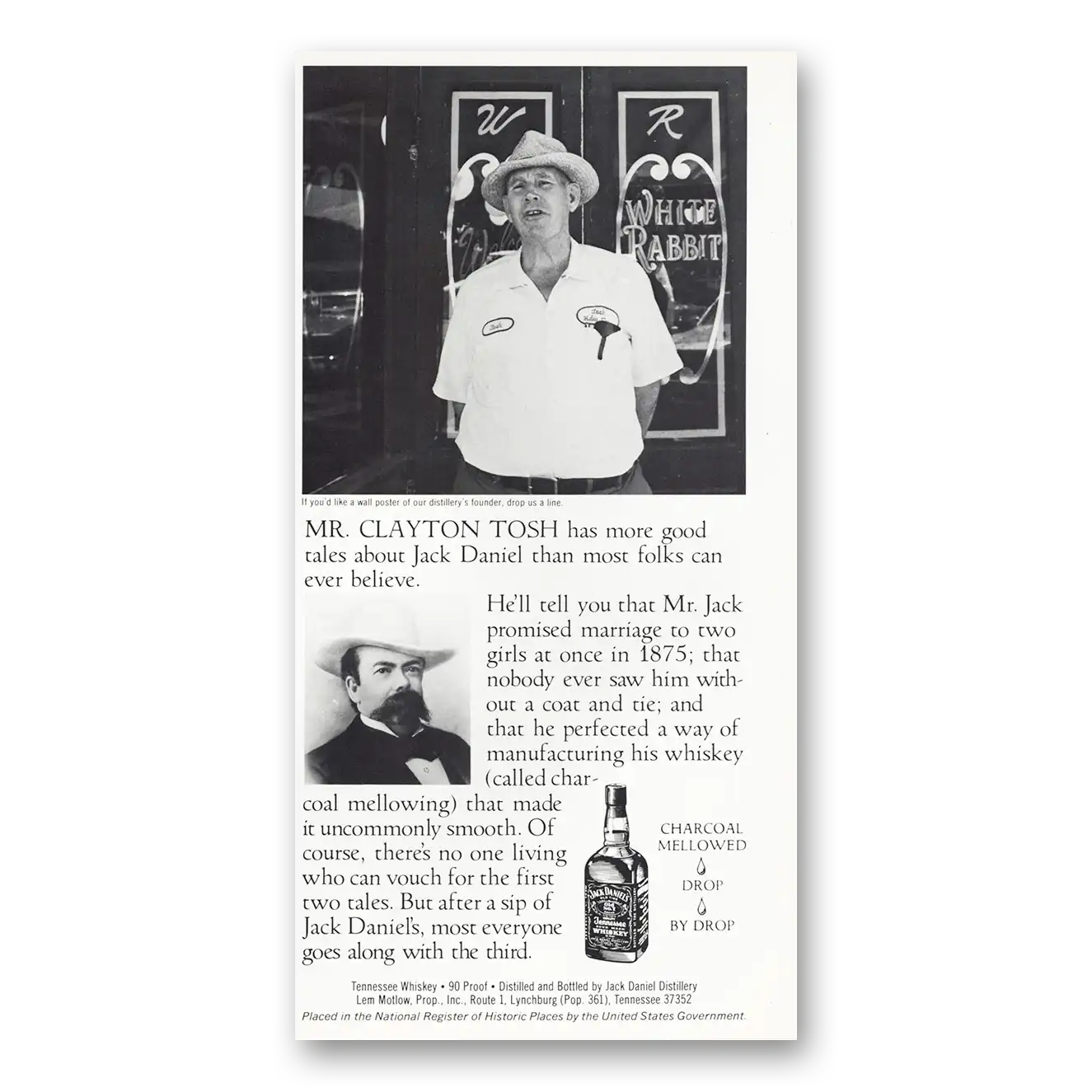 1981 Jack Daniels Mr Clayton Tosh More Good Tales Vintage Magazine Print Ad