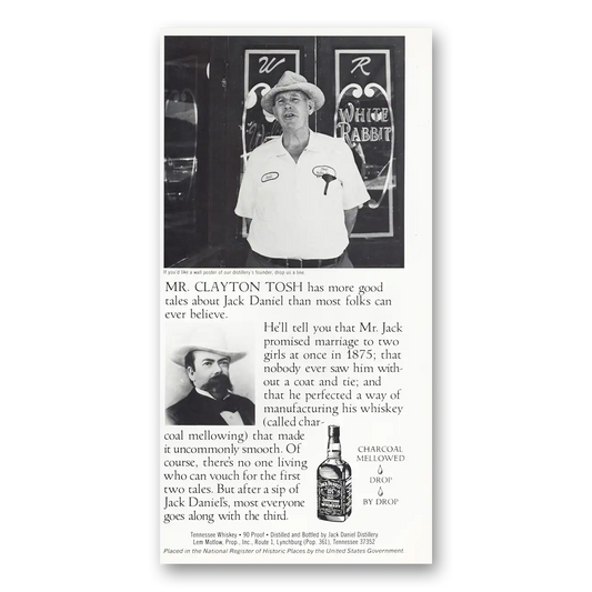 1981 Jack Daniels Mr Clayton Tosh More Good Tales Vintage Magazine Print Ad