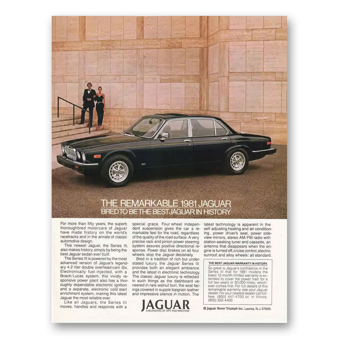 1981 Jaguar Series III Best Jaguar in History Vintage Magazine Print Ad