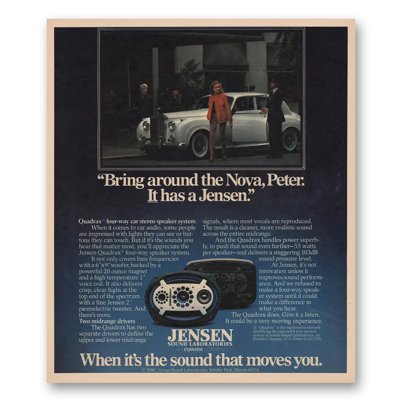 1981 Jensen Car Stereo Bring Around the Nova Peter Vintage Magazine Print Ad