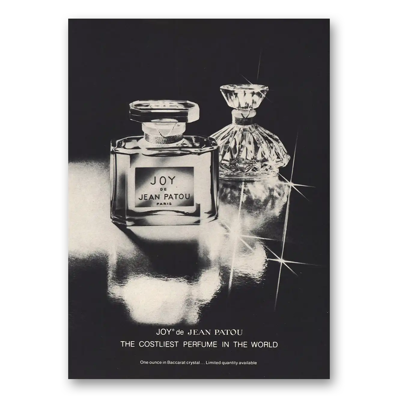 1981 Joy de Jean Patou Perfume Costliest Perfume in the World Vintage Magazine Print Ad