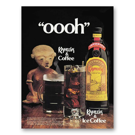 1981 Kahlua Oooh Vintage Magazine Print Ad