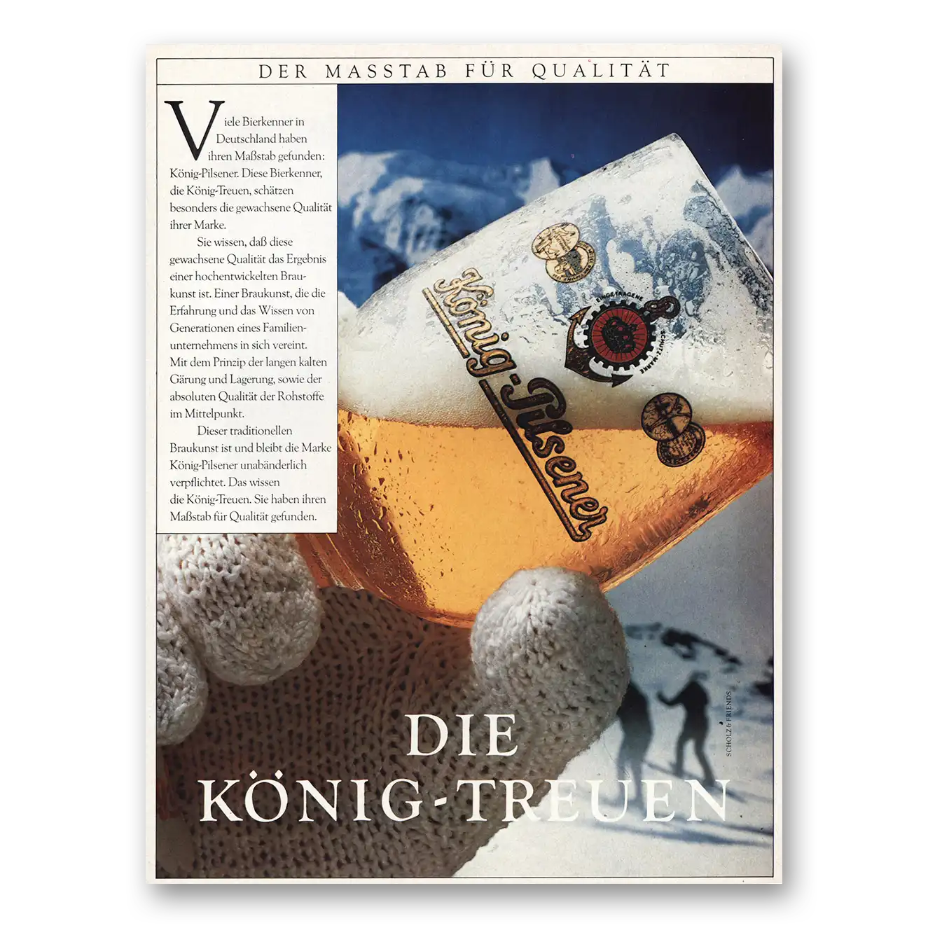 1981 Konig Beer German Vintage Magazine Print Ad