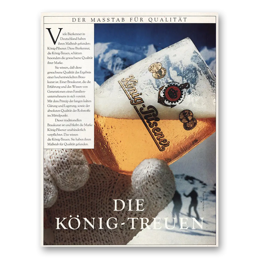 1981 Konig Beer German Vintage Magazine Print Ad