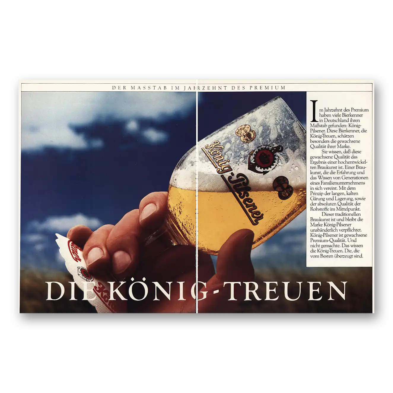 1981 Konig Beer Pilsener Beer German Vintage Magazine Print Ad