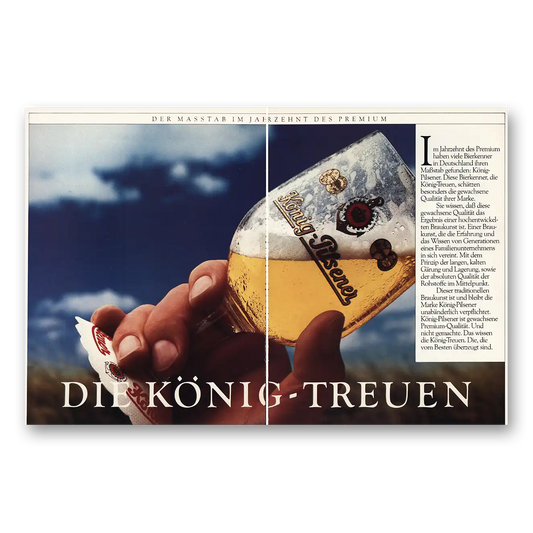 1981 Konig Beer Pilsener Beer German Vintage Magazine Print Ad