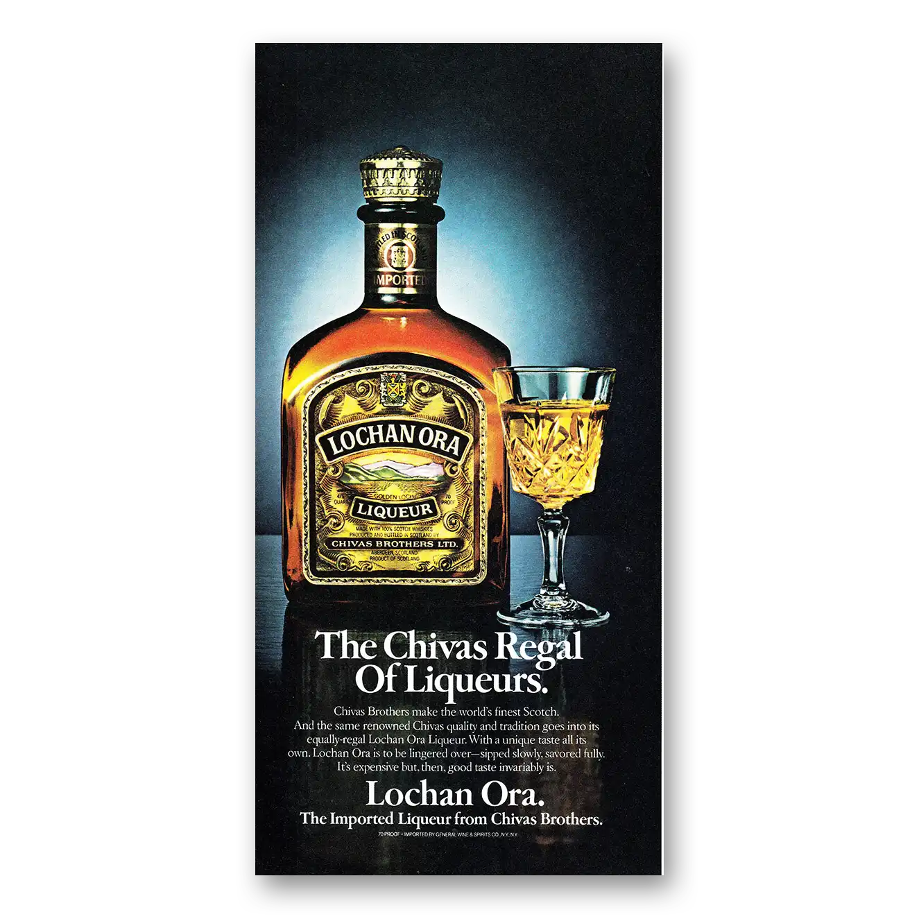 1981 Lochan Ora Liqueur Chivas Regal of Liqueurs Vintage Magazine Print Ad