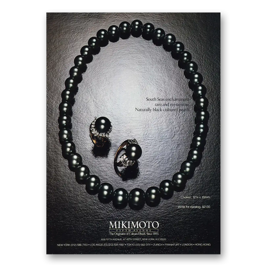 1981 Mikimoto South Seas Enchantment Vintage Magazine Print Ad