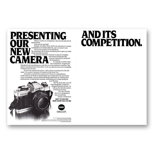 1981 Minolta Camera Camera And Its Competition Vintage Magazine Print Ad