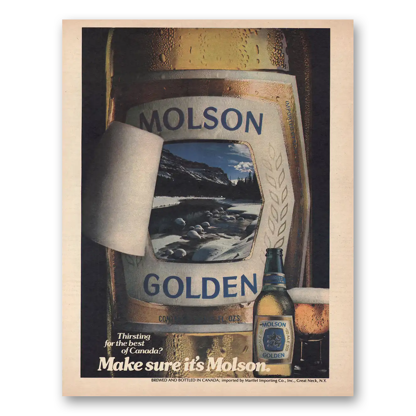 1981 Molson Beer Make Sure Its Molson Vintage Magazine Print Ad