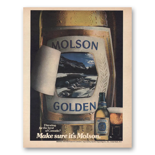 1981 Molson Beer Make Sure Its Molson Vintage Magazine Print Ad