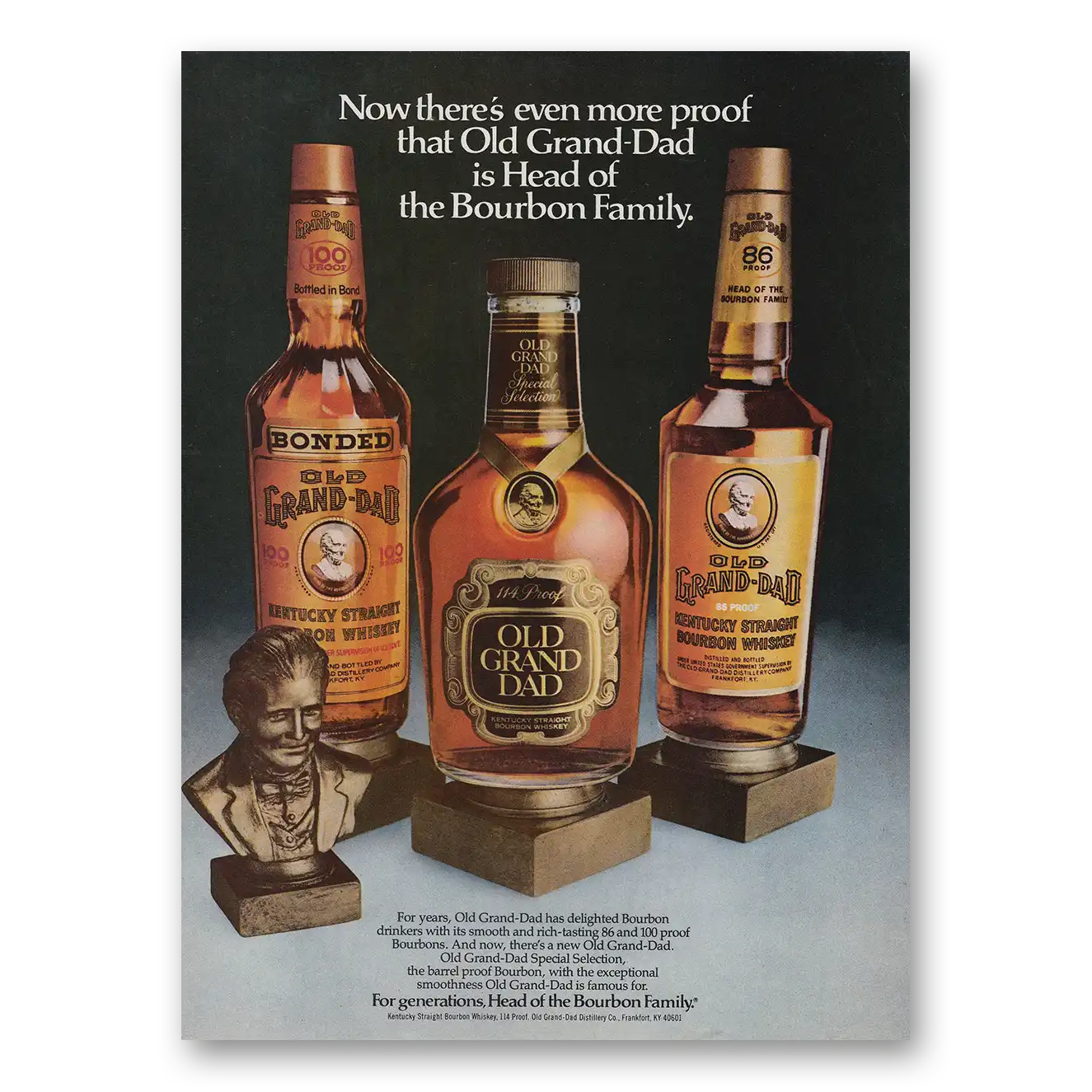 1981 Old Grand-Dad Bourbon Whiskey Even More Proof Vintage Magazine Print Ad