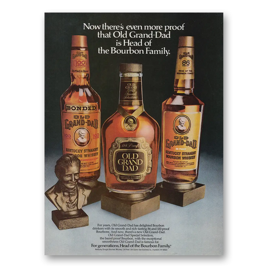 1981 Old Grand-Dad Bourbon Whiskey Even More Proof Vintage Magazine Print Ad