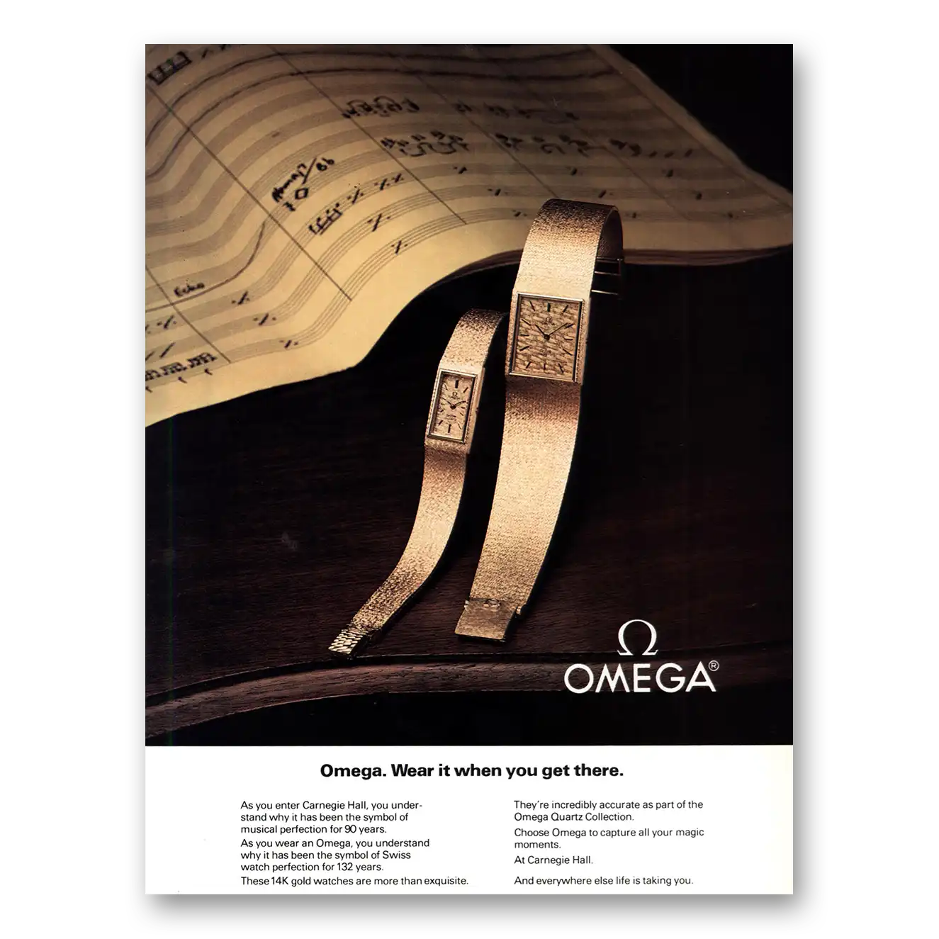 1981 Omega Watch Wear It When You Get There Vintage Magazine Print Ad