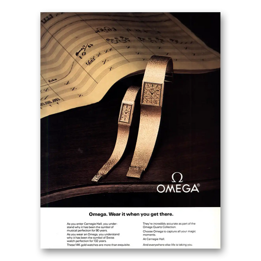 1981 Omega Watch Wear It When You Get There Vintage Magazine Print Ad