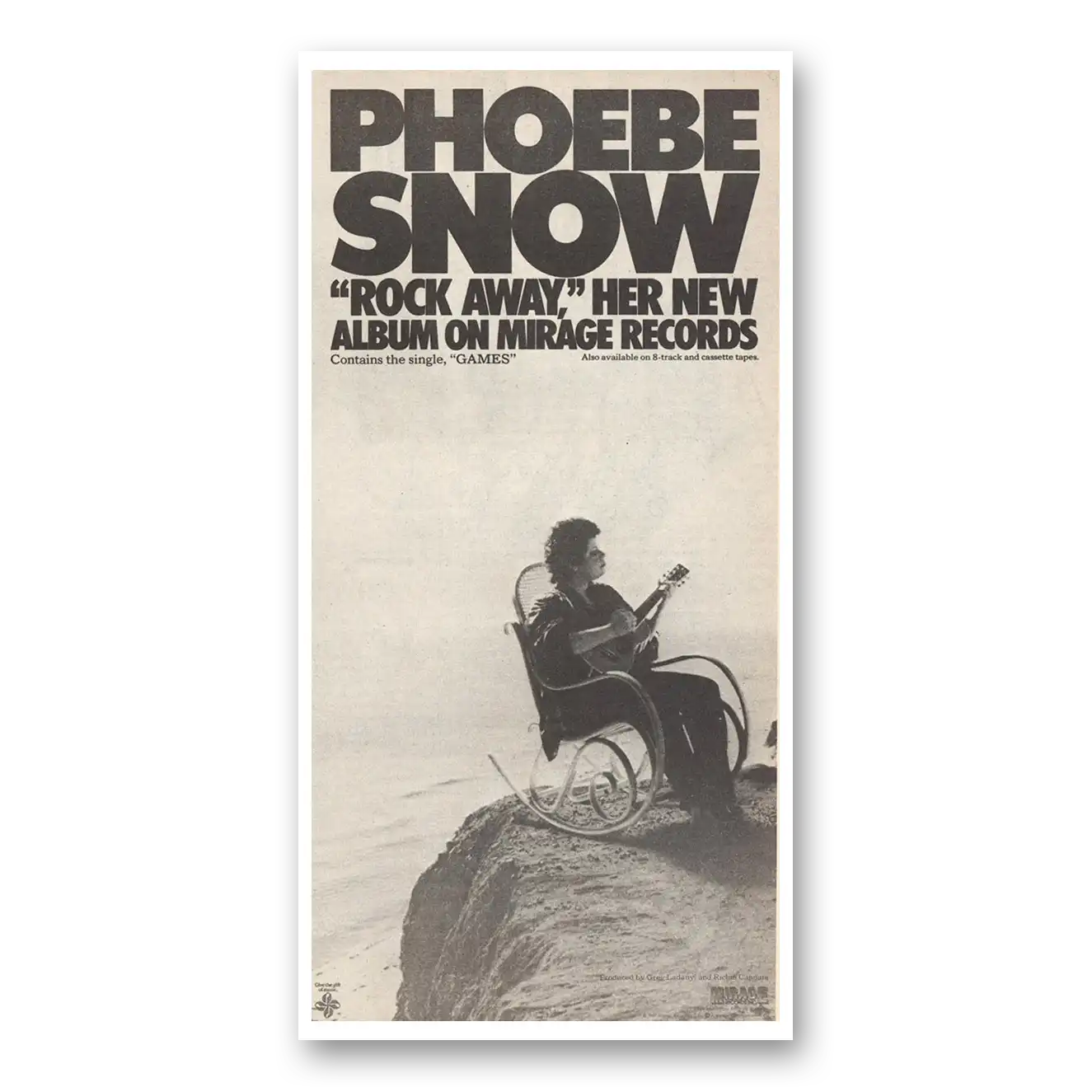 1981 Phoebe Snow Promo Rock Away Her New Album Vintage Magazine Print Ad