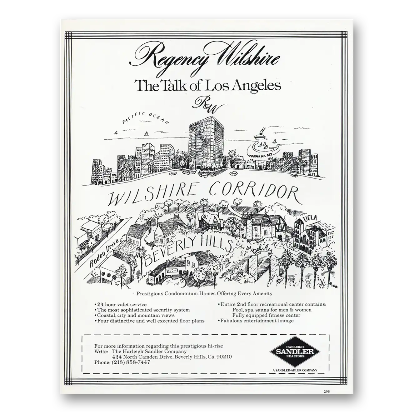 1981 Regency Wilshire The Talk of Los Angeles Vintage Magazine Print Ad