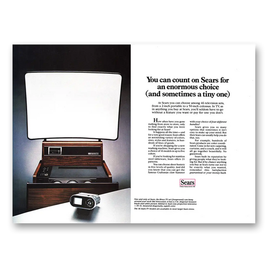 1981 Sears Televisions An Enormous Choice Vintage Magazine Print Ad