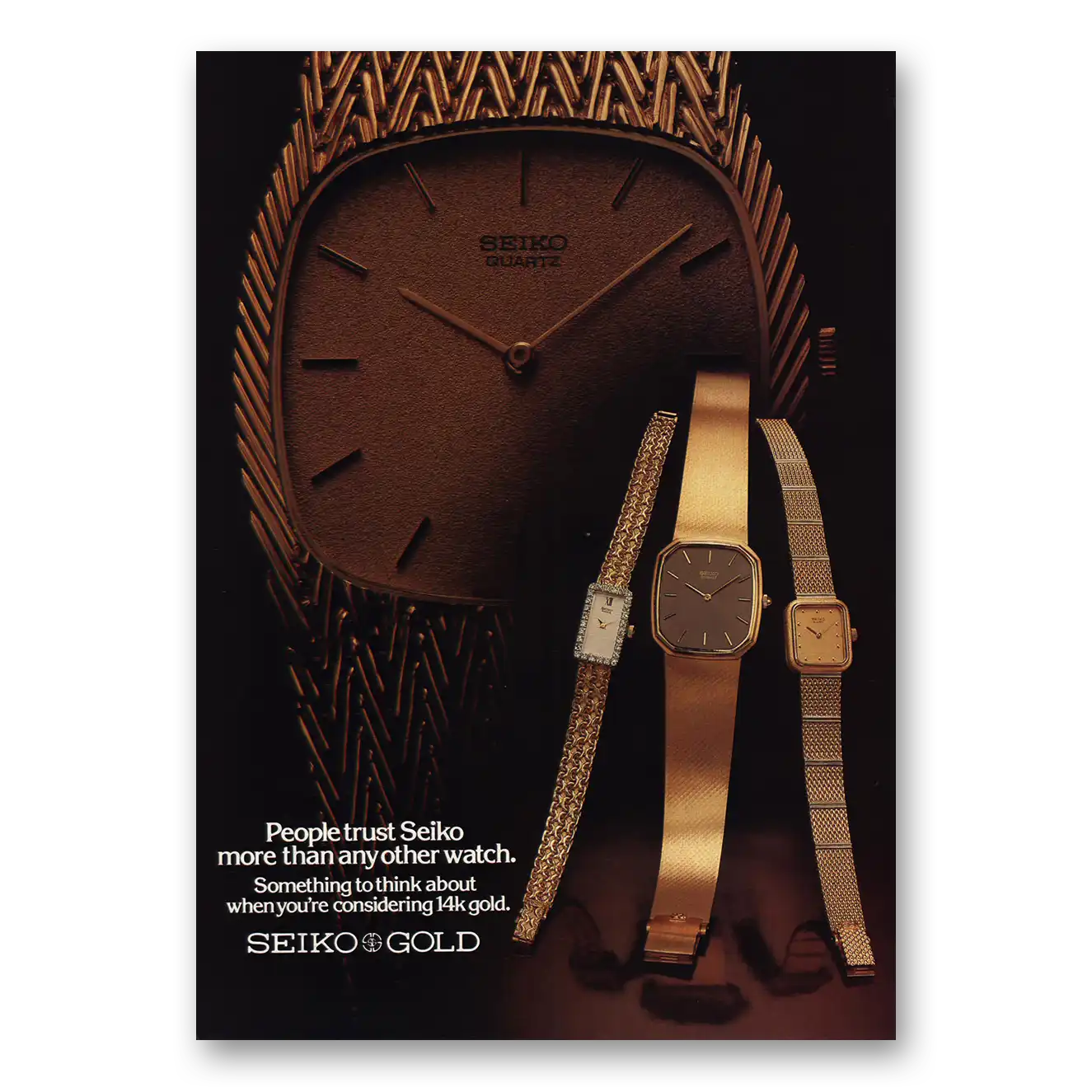 1981 Seiko People Trust Vintage Magazine Print Ad