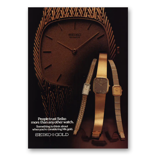 1981 Seiko People Trust Vintage Magazine Print Ad