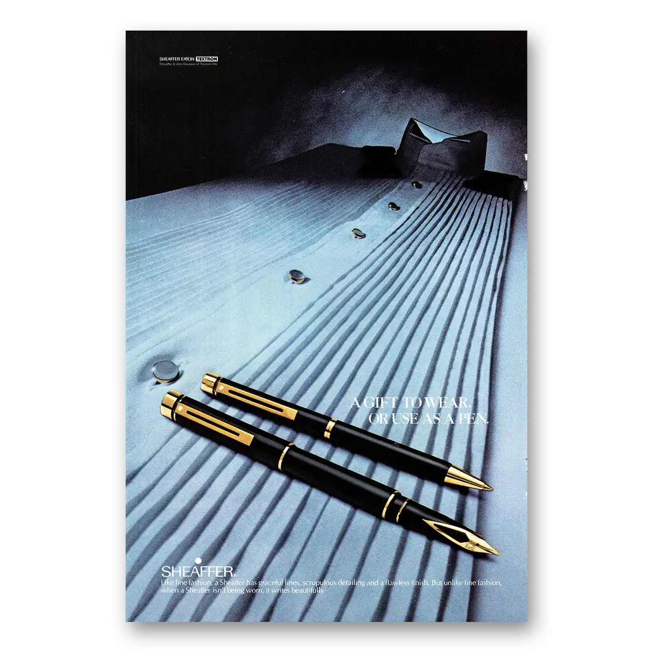 1981 Sheaffer Pen Gift to Wear Vintage Magazine Print Ad